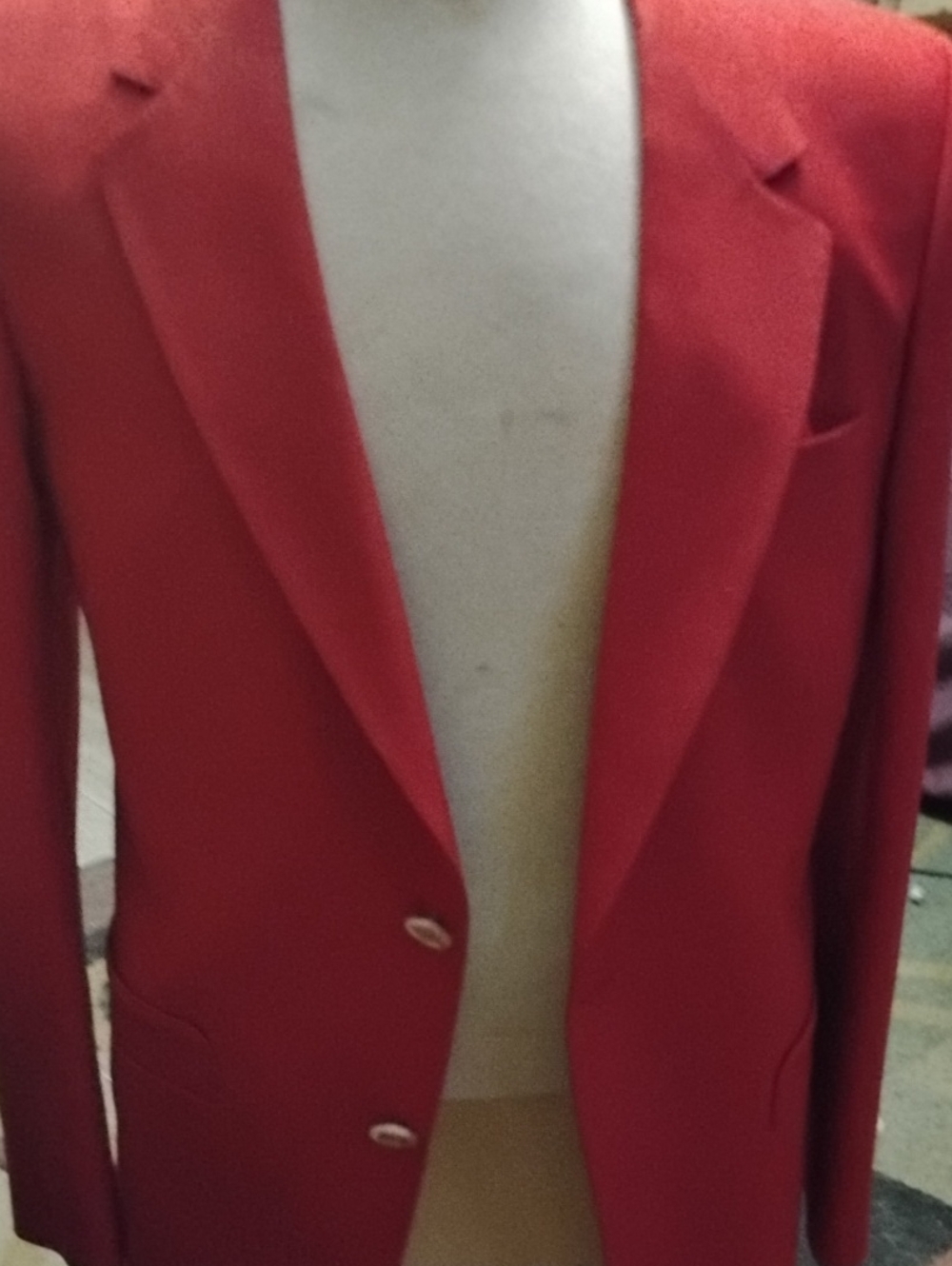 Men's Red Single-Breasted Sport Coat